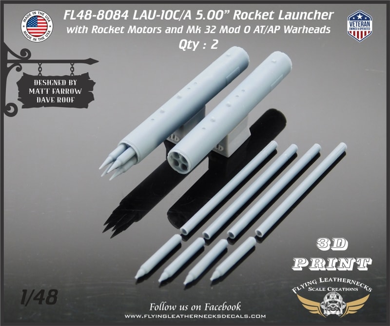 FL48-8084 LAU-10C/A 5.00" Rocket Pods with Warheads