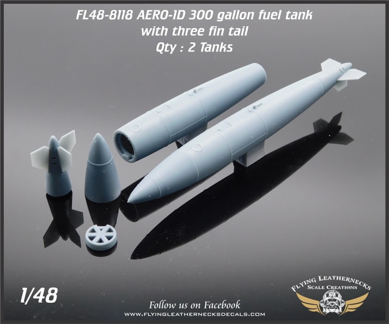 FL48-8118 AERO-1D 300gal fuel tank with three fin tail FL48-8118 AERO-1D 300gal fuel tank with three fin tail