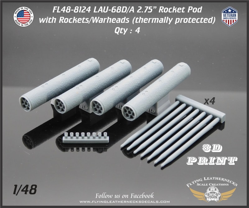 FL48-8124 LAU-68D/A 2.75" Rocket Pod, thermally protected - Loaded FL48-8124 LAU-68D/A 2.75" Rocket Pod, thermally protected - Loaded