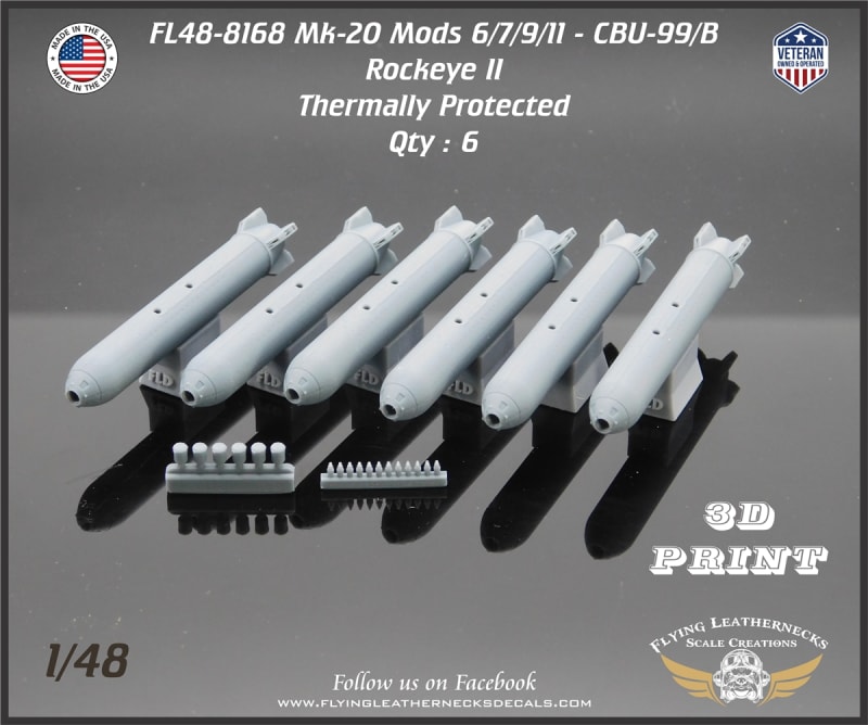 FL48-8168 Mk-20 Mods 6/7/9/11,. CBU-99/B cluster bombs - Thermally Protected