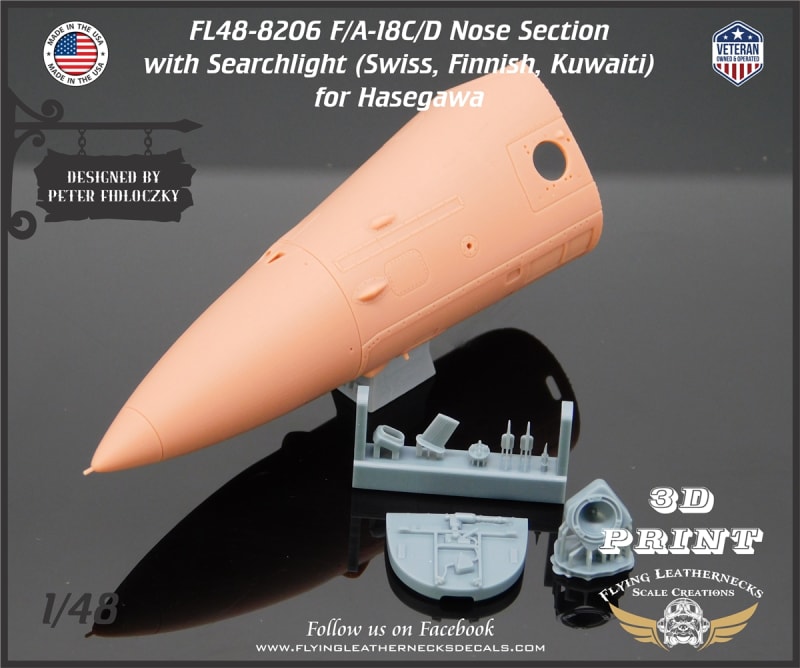 FL48-8206 F/A-18C/D Nose with Searchlight (Swiss, Finnish, Kuwaiti) FL48-8206 F/A-18C/D Nose with Searchlight (Swiss, Finnish, Kuwaiti)