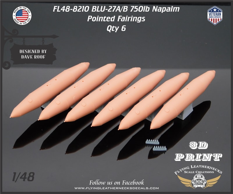 FL48-8210 BLU-27A/B 750lb Napalm - Pointed Fairings