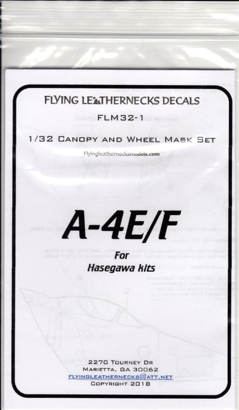 FLM32-01 A-4E/F Canopy/Wheel Mask for Hasegawa