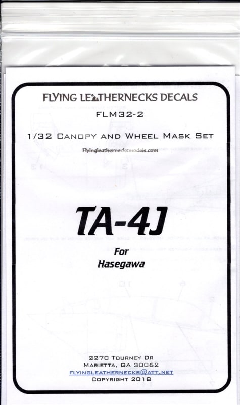 FLM32-02 TA-4J Canopy/Wheel Mask for Hasegawa