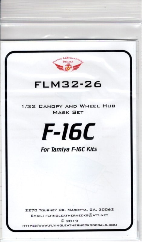 FLM32-26 F-16C Canopy/Wheel Mask for Tamiya