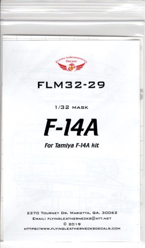 FLM32-29 F-14A Canopy/Wheel Mask for Tamiya