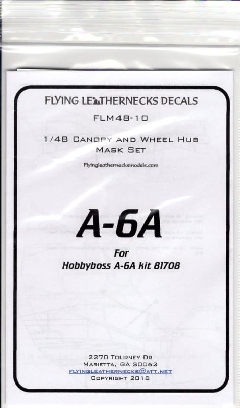FLM48-10 A-6A Canopy/Wheel Mask Hobbyboss