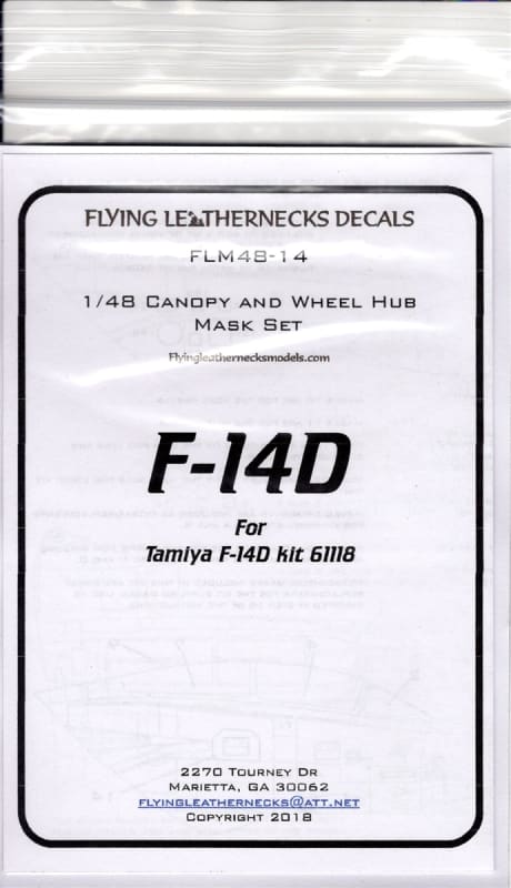 FLM48-14 F-14D Canopy/Wheel Mask Tamiya