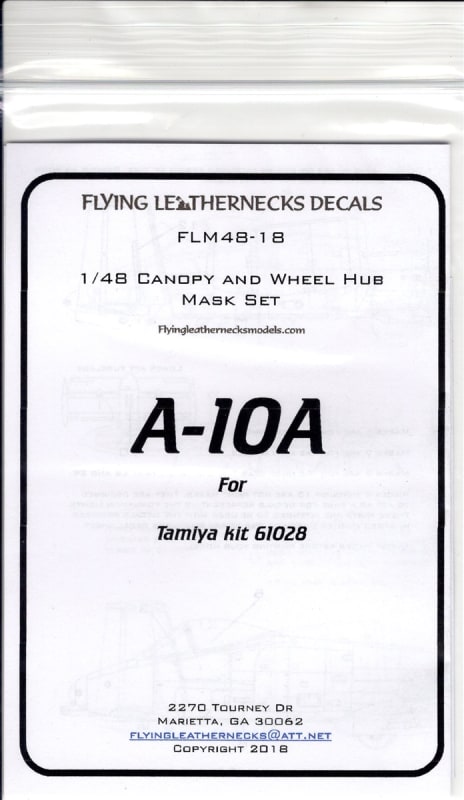 FLM48-18 A-10 Canopy/Wheel Mask Tamiya