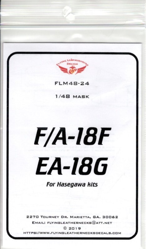FLM48-24 F/A-18F, EA-18G Canopy/Wheel Mask Hasegawa