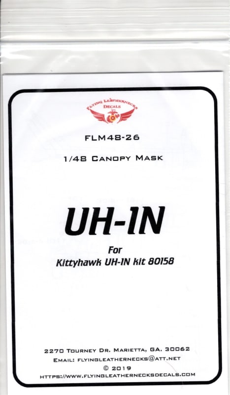 FLM48-26 UH-1N Canopy/Wheel Mask Kittyhawk