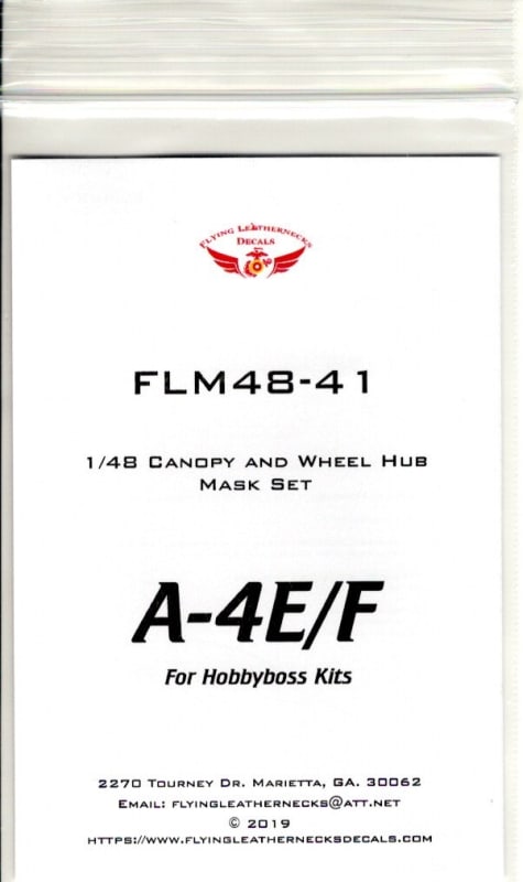 FLM48-41 A-4E/F Canopy/Wheel Mask Hobbyboss