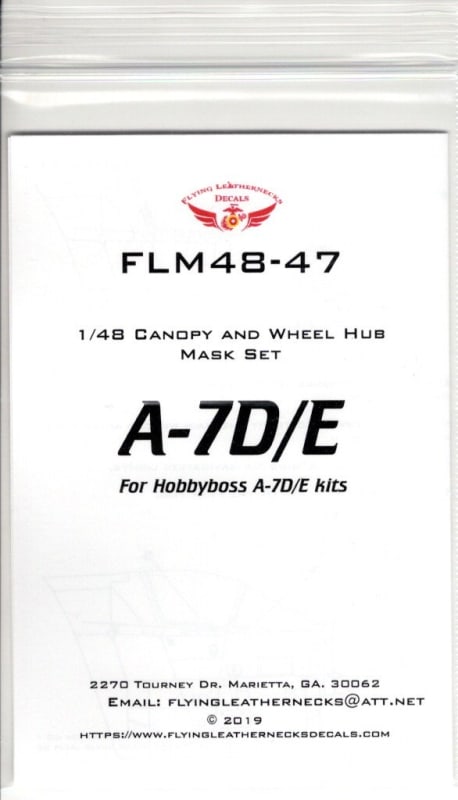 FLM48-47 A-7D/E Canopy/Wheel Mask Hobbyboss