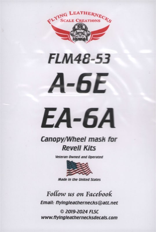 FLM48-53 A-6E, EA-6A Canopy/Wheel Mask Revell