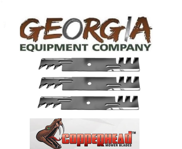 (3) COPPERHEAD MULCHER BLADES 18-1/2" X 5/8" SPARTAN HUSTLER