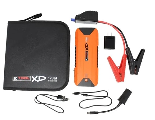 KTIXD8008 Compact Jump Starter 1200 amp, 12-volt, 16,000mAh