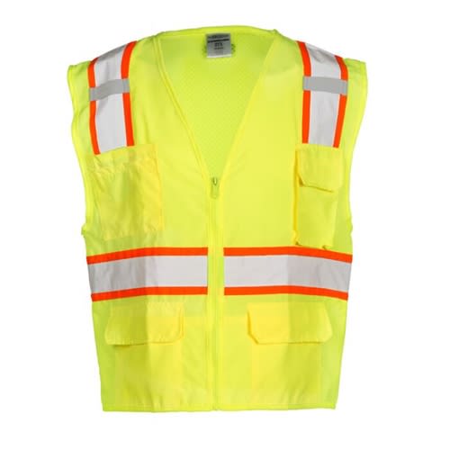 Kishigo Class 2 Lime Hi-Vis Ultra Cool Mesh Back Safety Vest