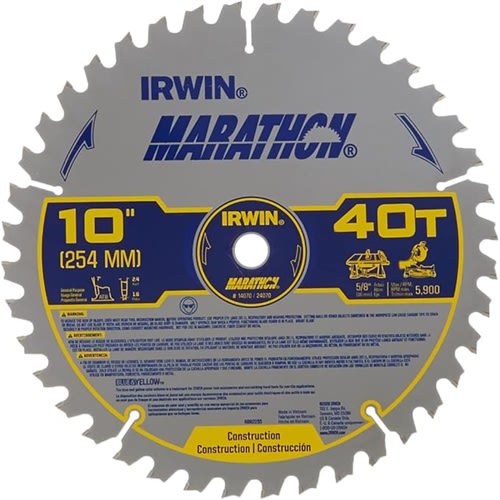 Irwin Marathon Saw Blade 10-inch 40T