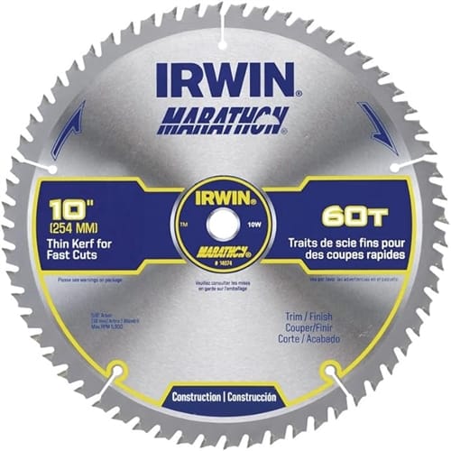 Irwin Marathon Carbide Saw Blade 10 inch 60T