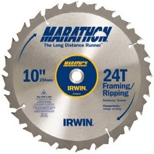 Irwin Marathon Carbide Saw Blade 10-inch 24T