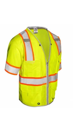 Kishigo Brilliant Series Class 3 Heavy Duty Yellow Safety Vest