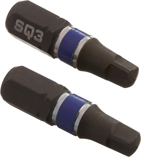 Irwin 1-inch #3 Square Drive Insert Bits 2-pack