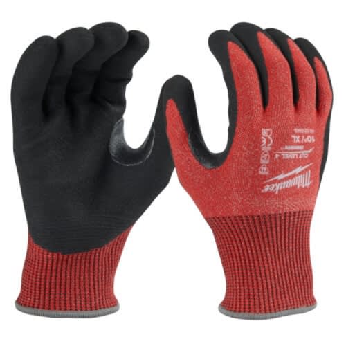 Milwaukee Cut Level 4 Palm Dipped Nitrile Gloves