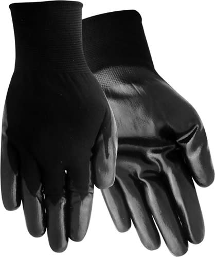 Red Steer Power Touch Black Nitrile Safety Gloves