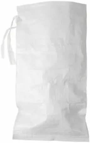 Empty White Poly Sandbag with String Tie 14-inch x 26-inch