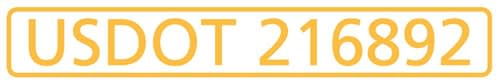 USDOT 216892, 2" X 14" YELLOW