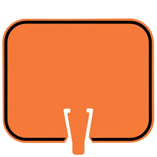 Orange blank cone sign
