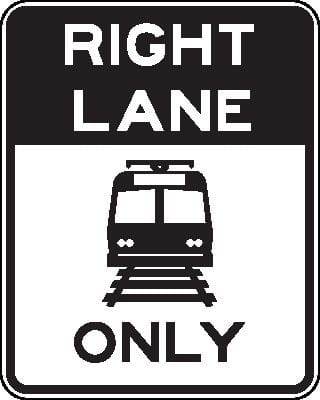 Right lane only