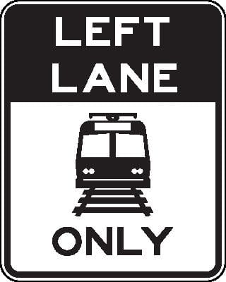 Left lane only
