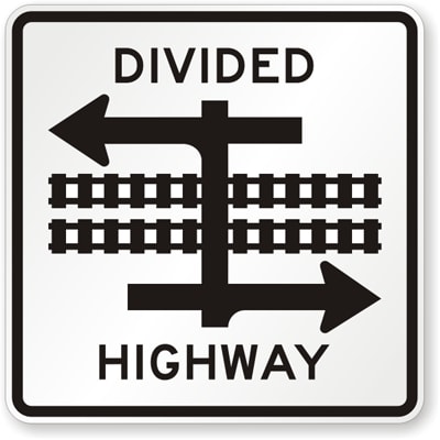 Divided highway