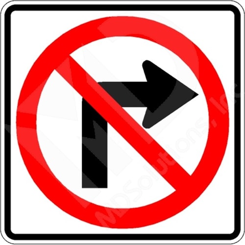 no right turn