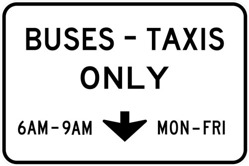 Bus & Taxi only 6am-9am