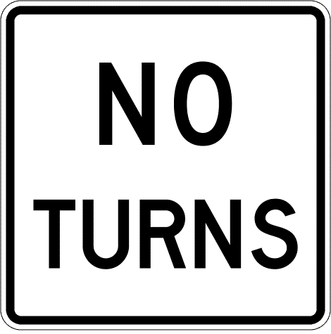 no turns
