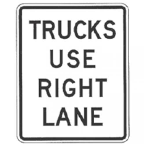 Trucks use right lane