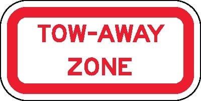 Tow away zone