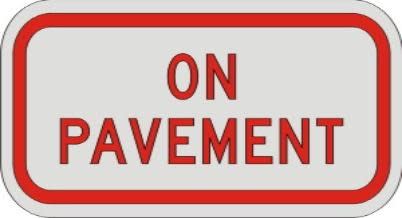 On pavement