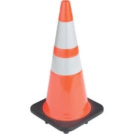 JBC 28" Traffic Cone with 6" and 4" Reflective Collar