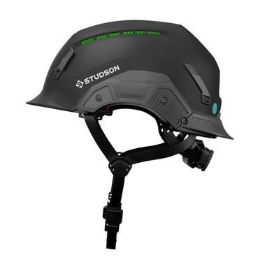 Studson Black Full Brim Vented Safety Helmet Large/XL