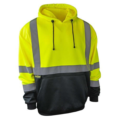 Radians Lime/Black Color Blocked Hooded Sweatshirt