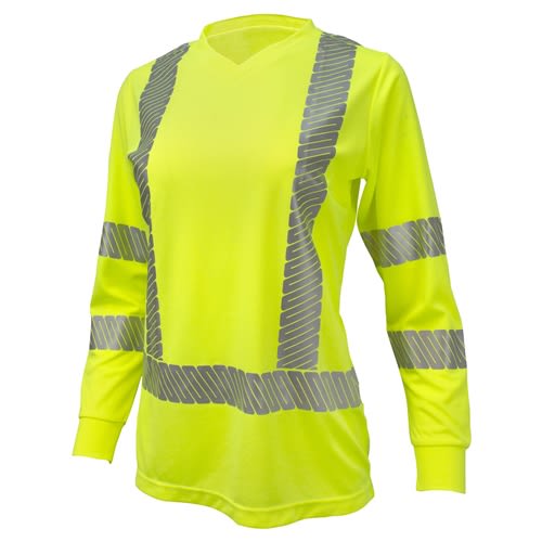 Radians Women's Max-Dri Moisture Wicking Lime Long Sleeve Shirt with Granite Logo