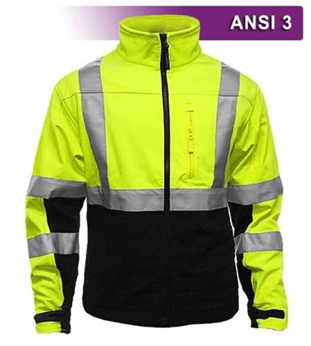 VEA Soft-Shell Water-Resistant Yellow/Black Jacket Medium