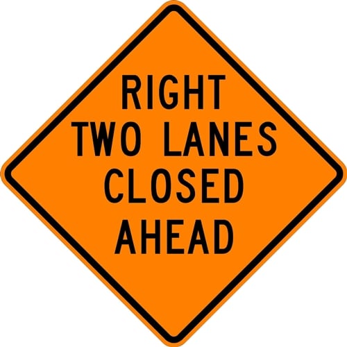 Right Two Lanes Closed
