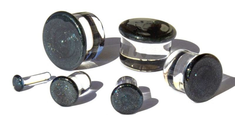 Colorfront Plug - Indigo Sparkle - Single Flare