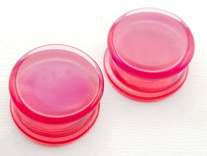 22mm - Raspberry Solid Color - Double Flare