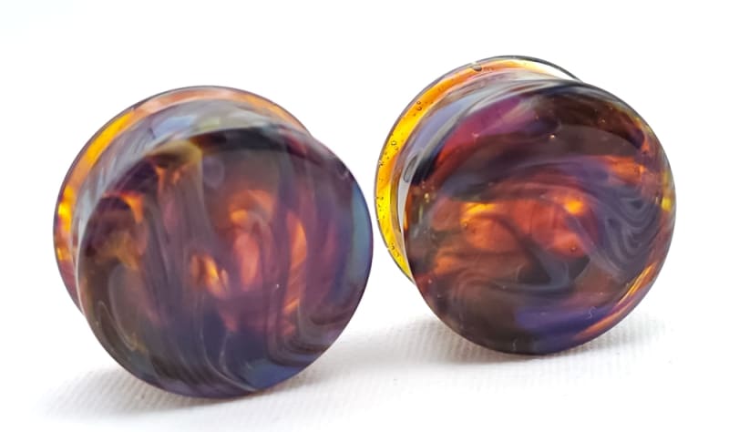 24mm - Amber Pruple Borostone