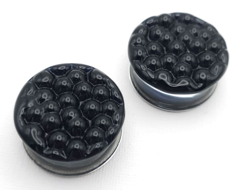 25.4mm - Black Bubble Texture